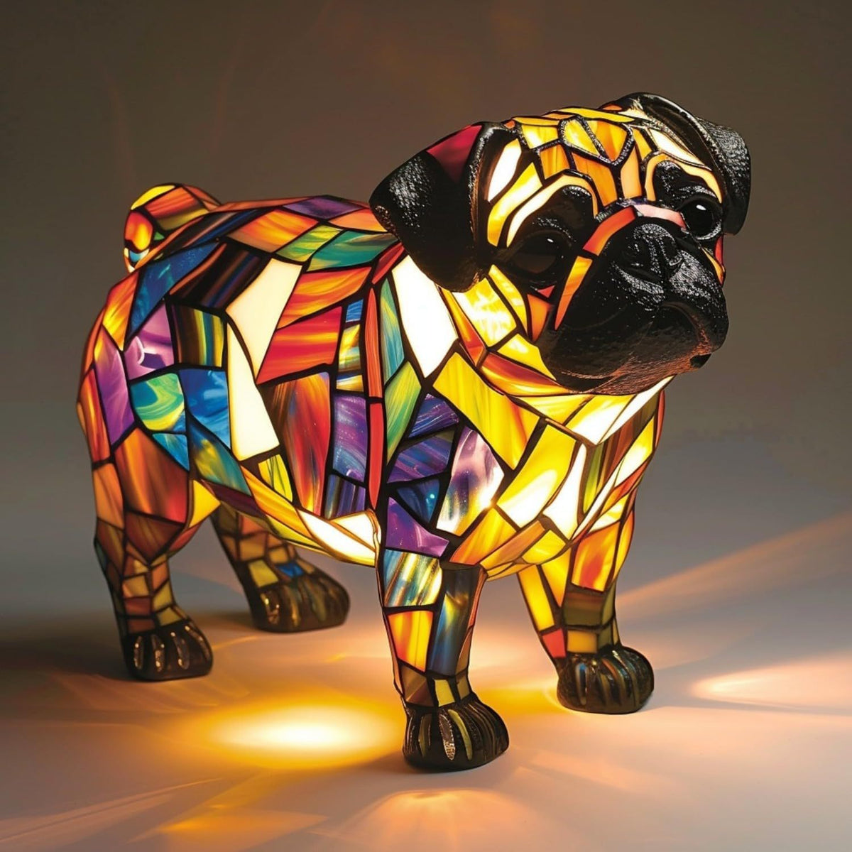 Illuminated Dog Lamp - Decorative Resin Animal Night Light | 26 Breed Designs