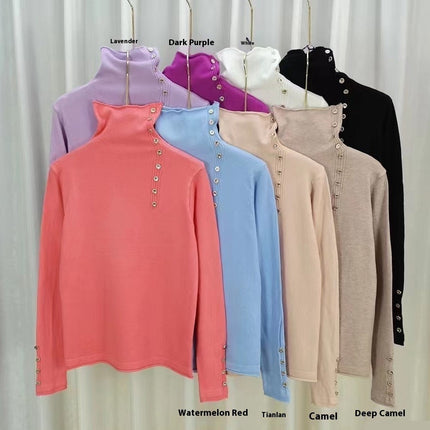 New Slim Fit Internet Celebrity Versatile Knitted Bottoming Shirt