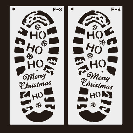 Christmas Footprints Hollow Out Template Ruler