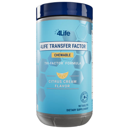 4Life Transfer Factor Chewable Tri-Factor Formula – Citrus Cream, 90 Tablets
