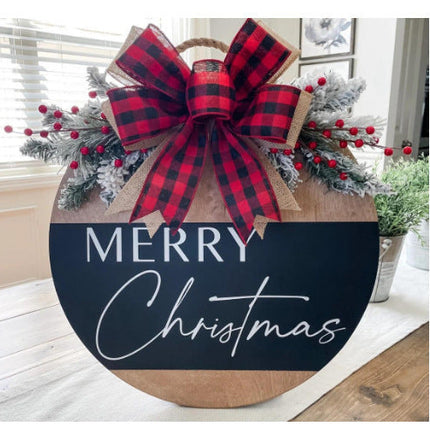 Christmas Wooden Board Garland Doorplate Decorations