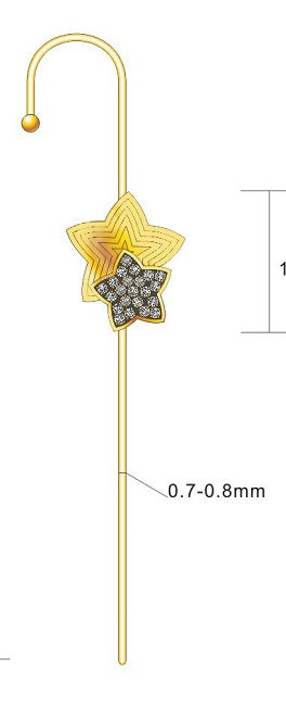 Copper Letter Ear Hook Earrings Pure Color Ladies Accessories