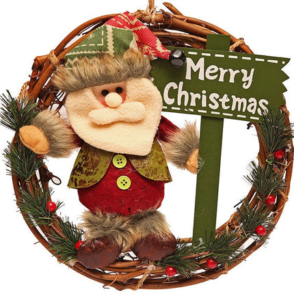 Garland christmas decoration scene arrangement