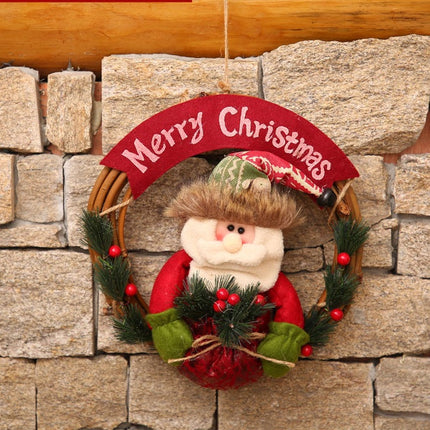 Garland christmas decoration scene arrangement