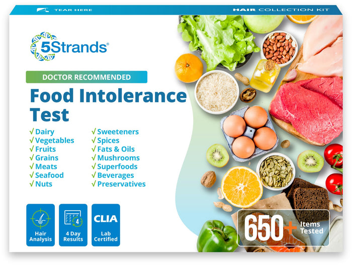 5Strands Food Intolerance Test – At-Home Hair Analysis, 658 Items, 4-Day Results