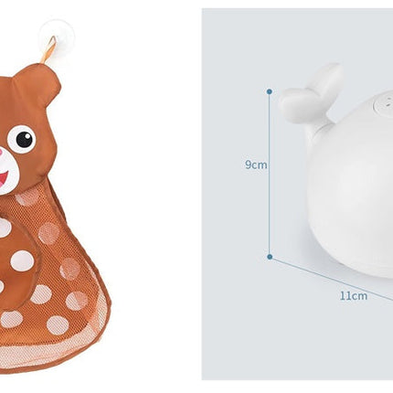 New Baby Bathroom Bath Electric Induction Whale Spray Small Toy