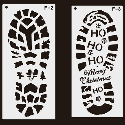 Christmas Footprints Hollow Out Template Ruler