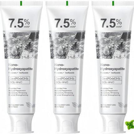 7.5% Hydroxyapatite Toothpaste – Advanced Enamel Protection for Sensitive Teeth | Fresh Mint