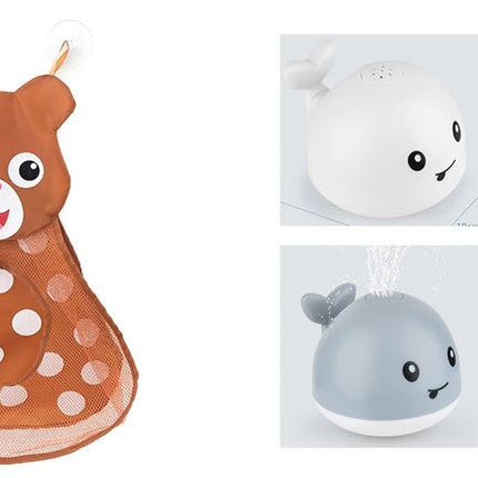 New Baby Bathroom Bath Electric Induction Whale Spray Small Toy