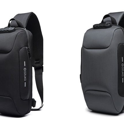 Multifunctional Shoulder Bag Anti-Theft Waterproof Chest Bag USB
