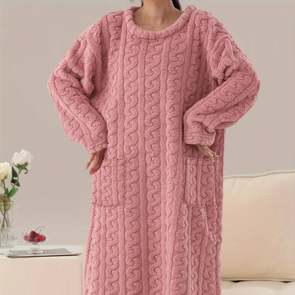 Coral Fleece Overknee Thickened Plus Size Homewear Pajamas