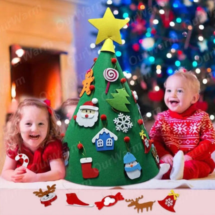 Felt Christmas Tree Three-dimensional Christmas Tree Pendant Children's Puzzle Handmade DIY