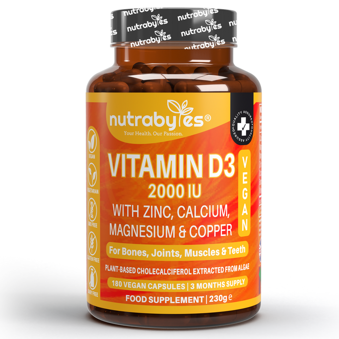 Vegan Vitamin D3 2000 IU Complex, 180 Capsules