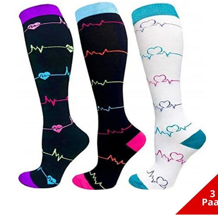 Ladies running stretch compression sports socks