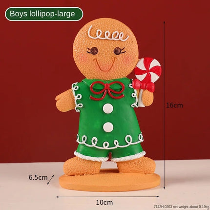 New Christmas Gingerbread Man Decoration Creative Cartoon Gingerbread Man Christmas Atmosphere Layout Decorative Small Ornaments