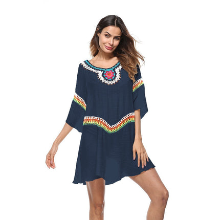 Crocheted Ethnic Style Sun Protection Clothing
