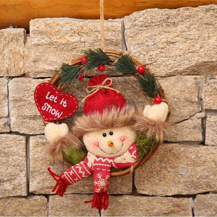 Garland christmas decoration scene arrangement