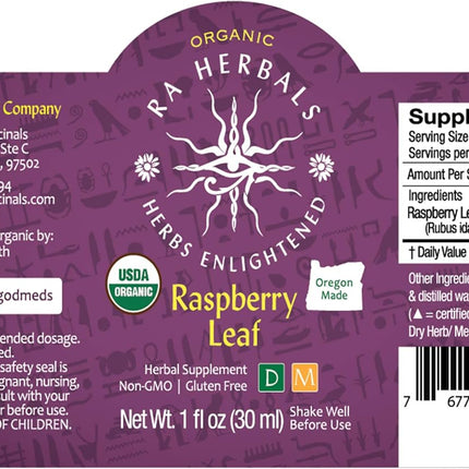Organic Raspberry Leaf Tincture - KNOWN MENOPAUSE & MENSTRUAL RELIEF