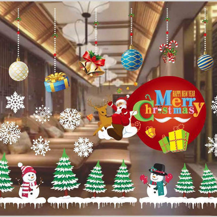 Christmas decorations store window stickers