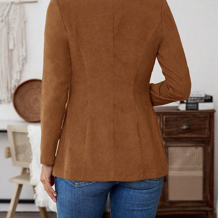 Lapel Long Sleeve Single-breasted Leisure Suit Coat