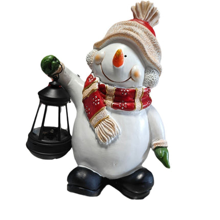 Christmas Snowman Resin Decorative Landscape Lamp