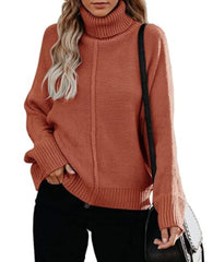 Turtleneck Loose OL Commuter Knit Sweater Plus Size Fashion Sweater Women