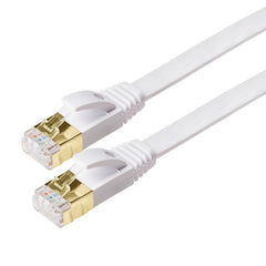 Maplin RJ45 CAT7 Flat Ethernet LAN Cable - White
