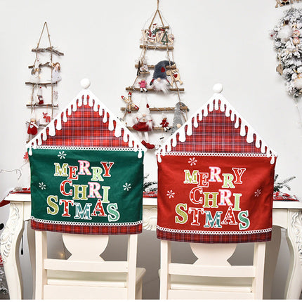 Christmas Decoration English Alphabet Chair Cover