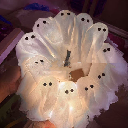 Halloween Light Up Ghost Garland Front Door Decoration Pendant