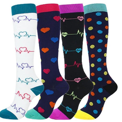 Ladies running stretch compression sports socks