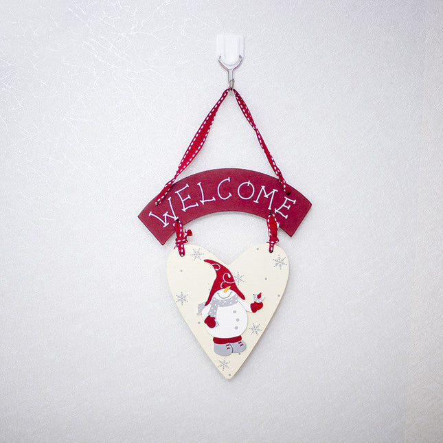 Christmas Wooden Decoration Creative Painted Tag