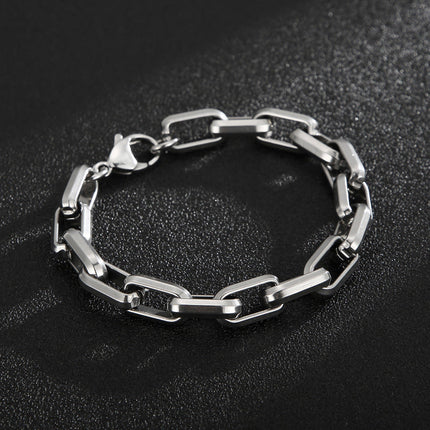 Men's Titanium Steel Bracelet Ins Niche Design Hip-hop Geometric Bracelet