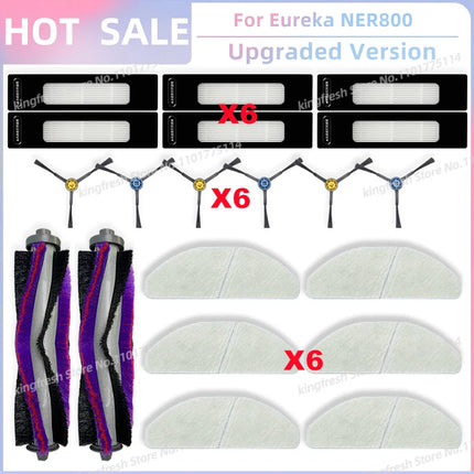 Compatible For Eureka NER800 Robot Vacuum Replacement Parts Main Roller Side Brush Hepa Filter Mop Cloth Accessories