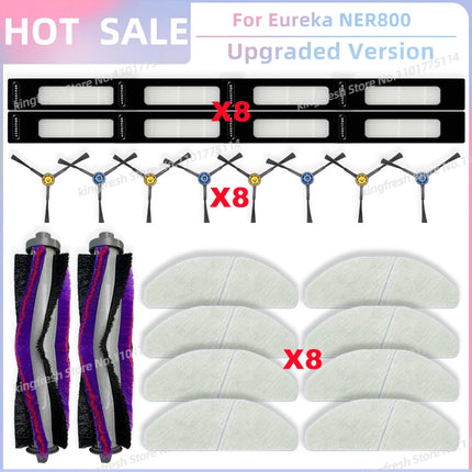 Compatible For Eureka NER800 Robot Vacuum Replacement Parts Main Roller Side Brush Hepa Filter Mop Cloth Accessories