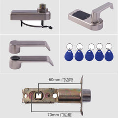 OS8818 Password + Key + Sensor Card Zinc Alloy Electronic Door Lock Touch Screen Electronic Code Lock, OS8818