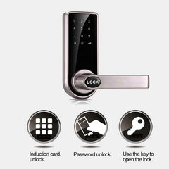 OS8818 Password + Key + Sensor Card Zinc Alloy Electronic Door Lock Touch Screen Electronic Code Lock, OS8818