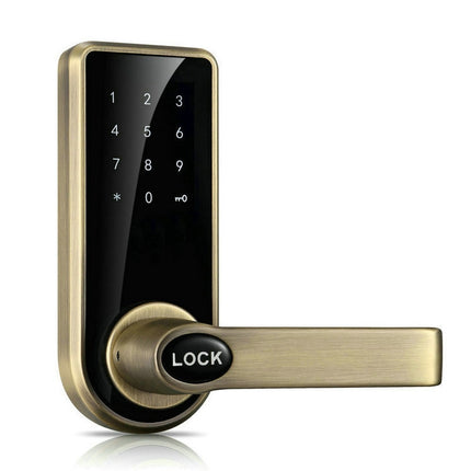 Password + Key + Sensor Card Zinc Alloy Red Bronze Electronic Door Lock Touch Screen Electronic Code Lock, OS8818-JS, OS8818-QGT Bronze, OS8818-HGT Red Bronze