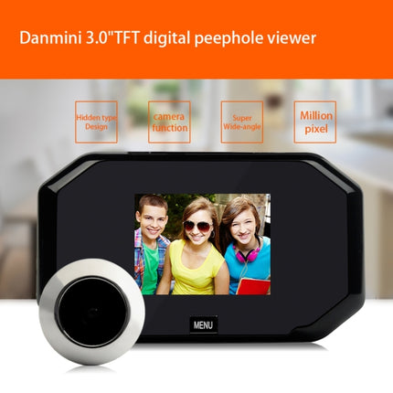 YB-30BH 3 inch Screen 1.0MP Security Camera Taking Picture Door Peephole, Support TF Card