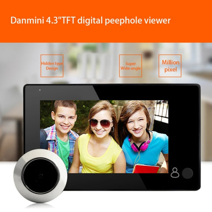 YB-43CH 4.3 inch Screen 1.0MP Security Camera Door Peephole with One-key to Watch Function, YB-43CH