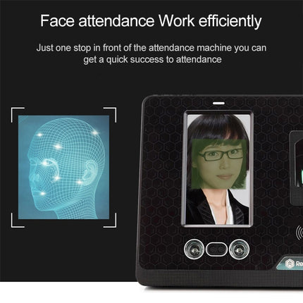 Realand G505 4.3 inch Color TFT Touch Screen Face Fingerprint WiFi Remote Time Attendance Machine, G505