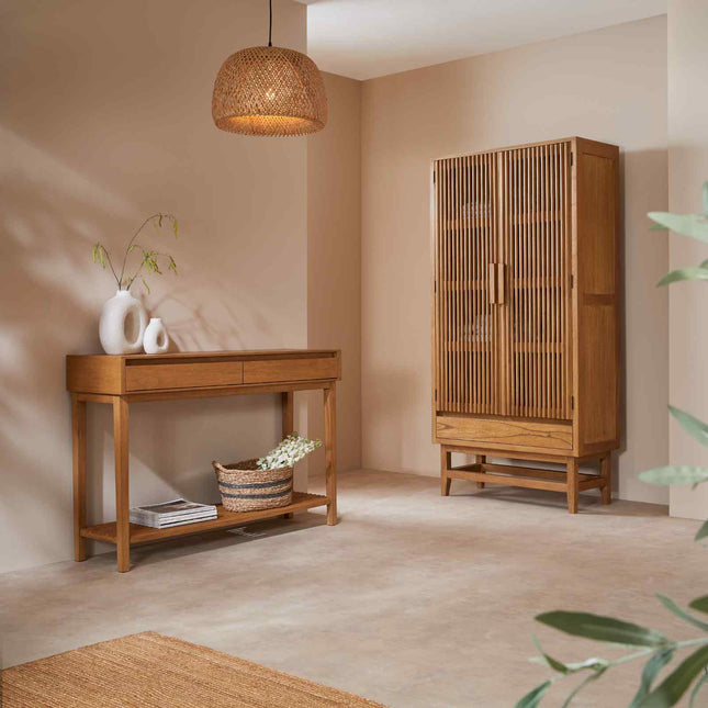 Melia Light Oak Wardrobe with Drawer