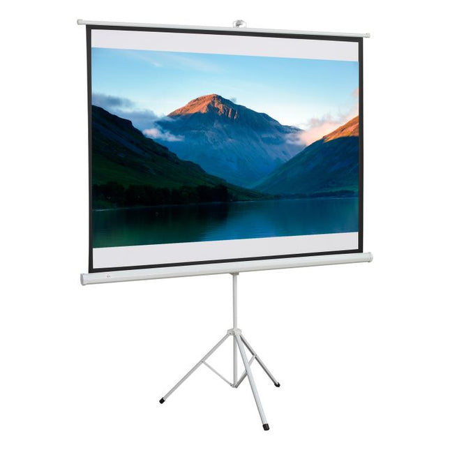 84-Inch 4K HD Projector Screen (4:3 Format) with Foldable, Height-Adjustable Tripod – Portable Projector Screen, 160-Degree Wide Viewing Angle – For Home Cinema & Outdoor Use (White)