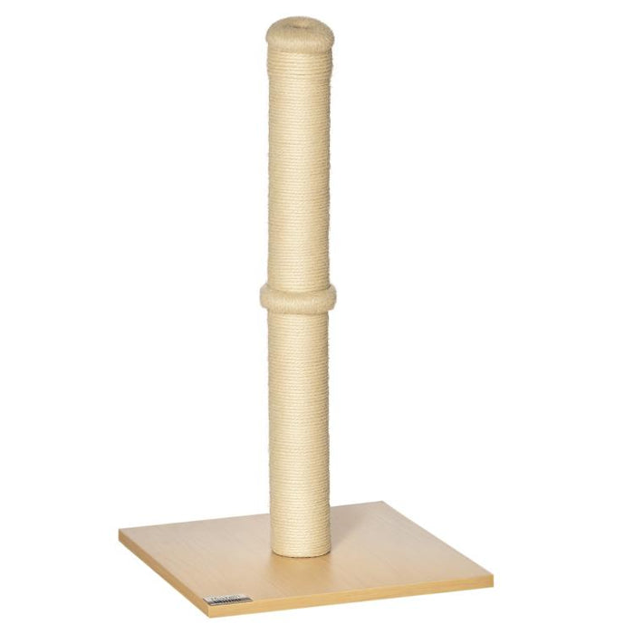 Cat Scratching Post with 60 cm Tall Sisal Post and Particleboard Base, Beige
