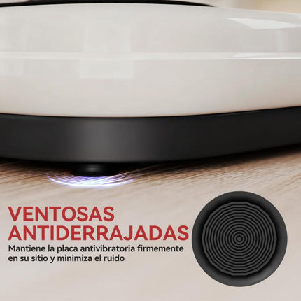 Plataforma Vibratoria con 50 Velocidades 3 Programas Pantalla LED Mando a Distancia Bandas Elásticas Ejercicio en Casa