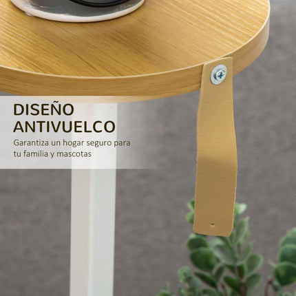 Soporte para Plantas de 4 Niveles Estantería para Macetas para Interior y Exterior 40x40x95,5 cm Natural