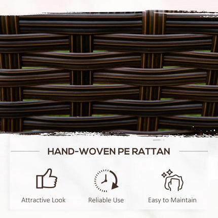 3-Tier Bottomless Synthetic Rattan Raised Garden Bed for Plants and Vegetables, 120x120x40cm, Grey