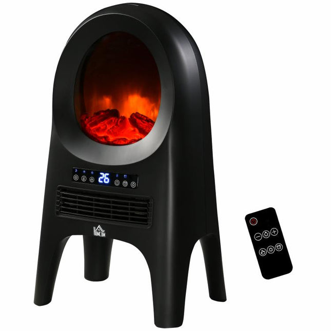 Fan Heater with 3 Heating Modes and 3 Adjustable Temperature Settings, 33.7 x 25.5 x 60.4 cm, Black