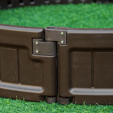 HDPE Raised Garden Bed, Round Outdoor Planter, Φ123x21cm, Brown