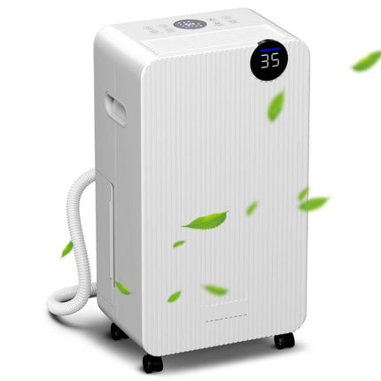 12L/Day Dehumidifier, 2.1L Water Tank, LED Display, 24-Hour Timer, Child Lock, for 12–25m2 – White