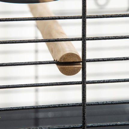 Bird/Parrot Cage with Wheels, Perches, Feeders, Shelf, Arched Bridge, and Removable Trays – Suitable for Cockatiels, Parakeets, and Conures (62.5 x 62.5 x 156 cm, Grey)